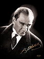 Atatürk with his signature.jpg