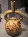 Stirrup-spout Vessel, Peru north coast, Moche culture, 100-500 AD, ceramic, Pre-Columbian collection, Worcester Art Museum - IMG 7662.JPG